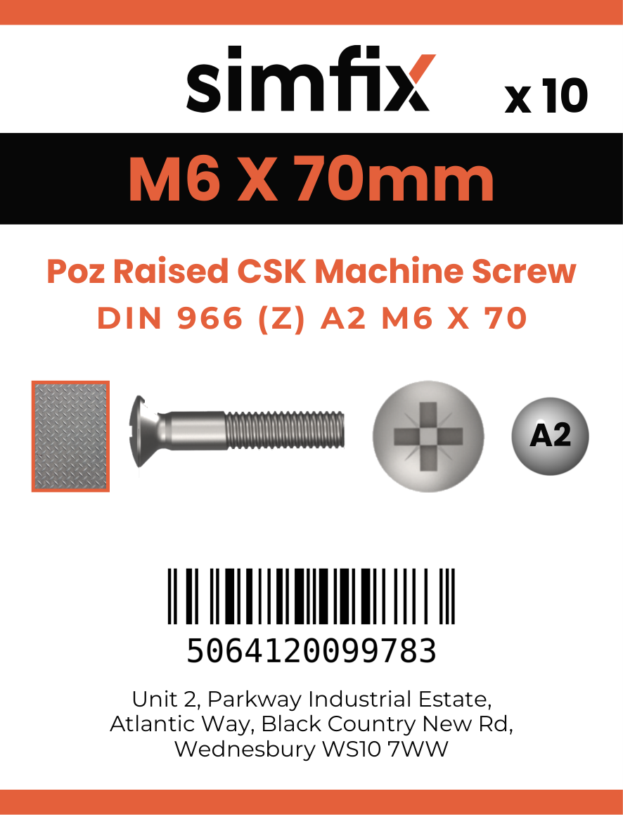 Simfix product label - 966A206070Z-D