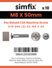 Simfix product label - 966A208050Z-D