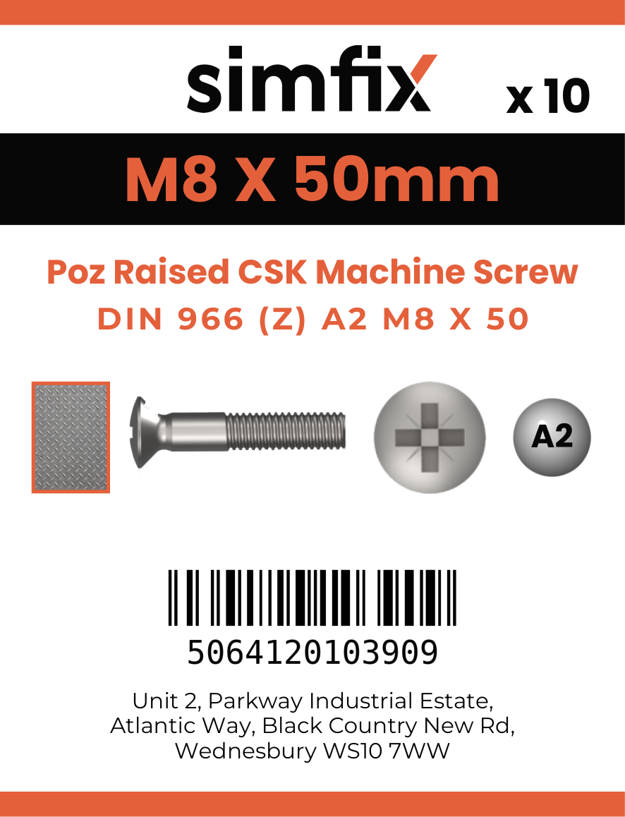 Simfix product label - 966A208050Z-D