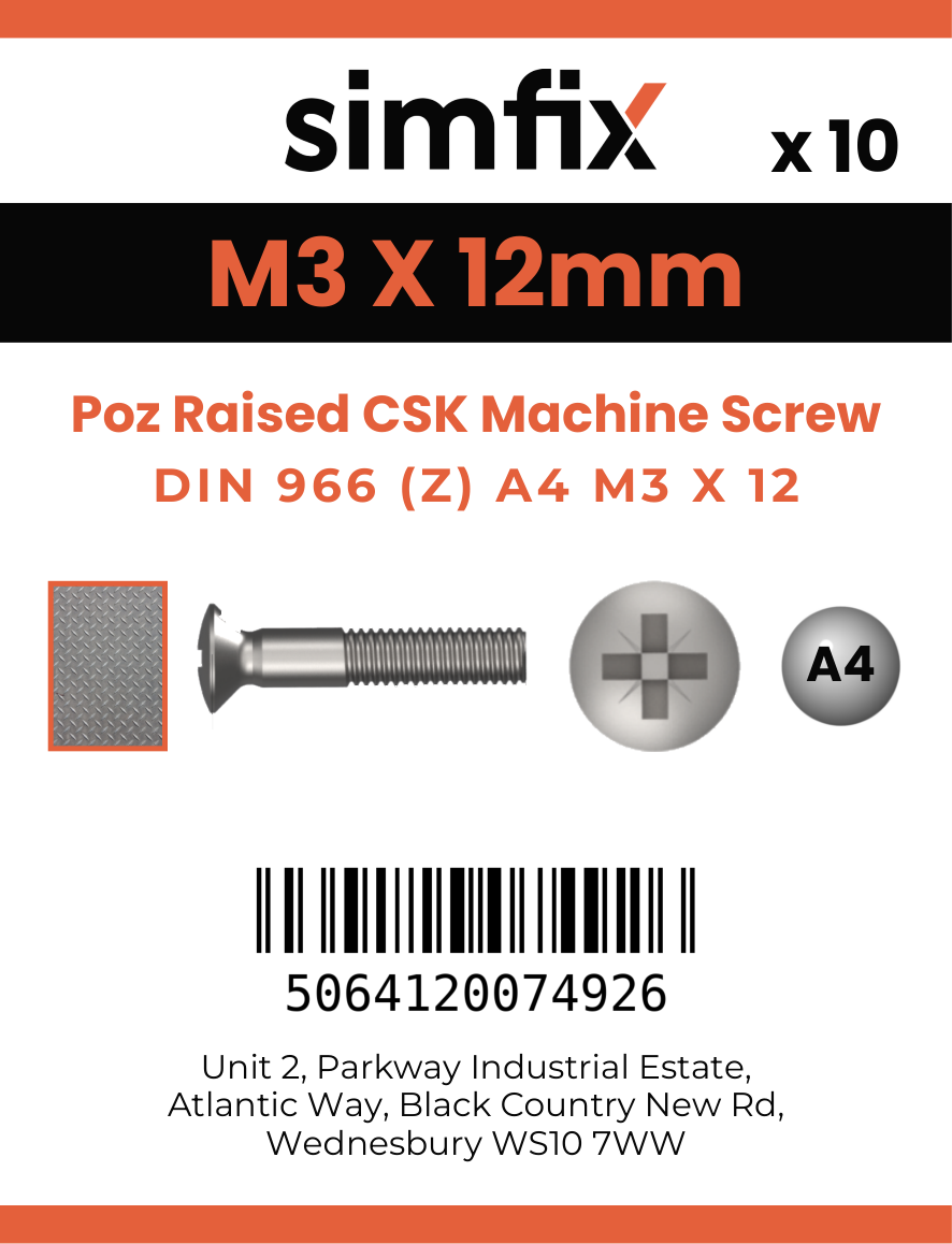 Simfix product label - 966A403012Z-D