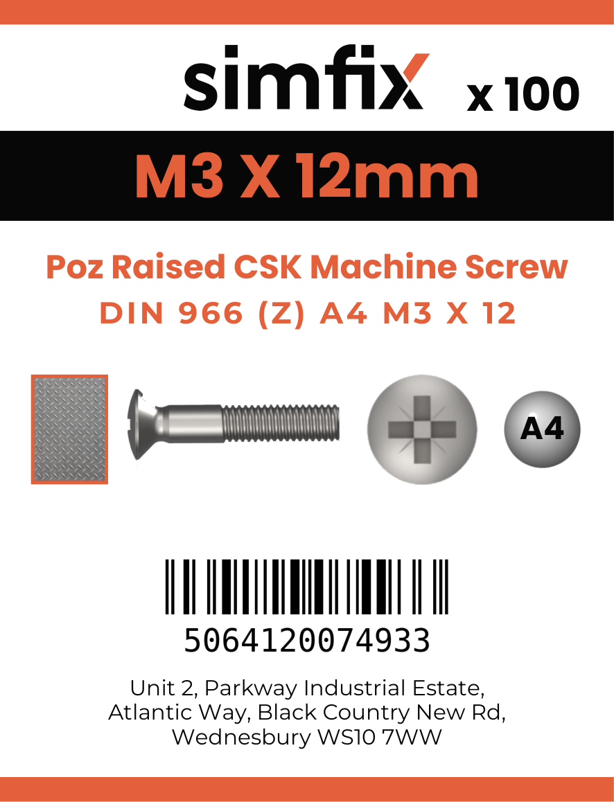 Simfix product label - 966A403012Z-T