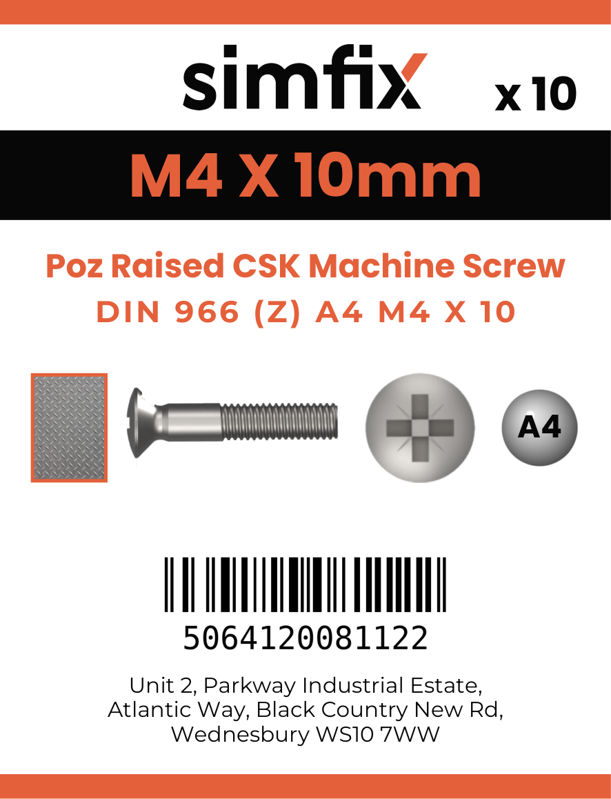 Simfix product label - 966A404010Z-D