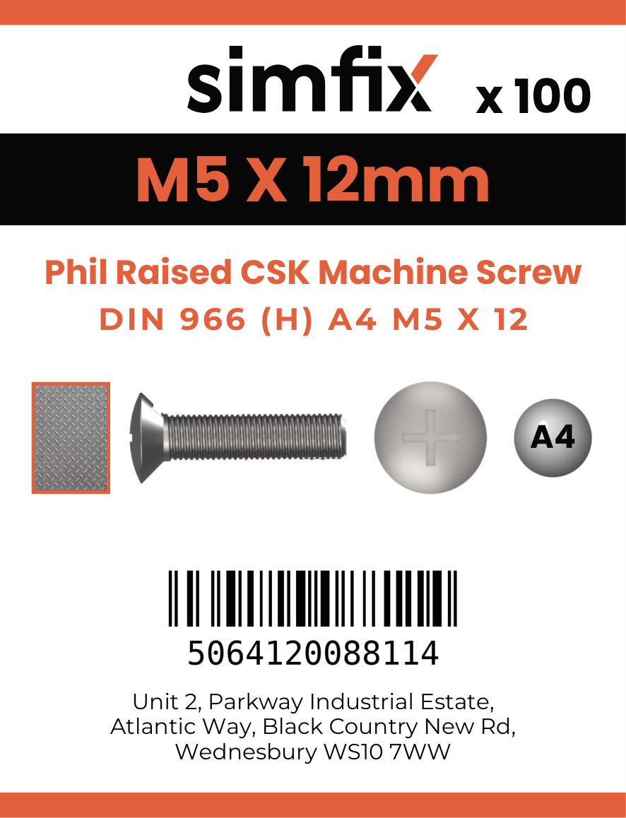 Simfix product label - 966A405012-T