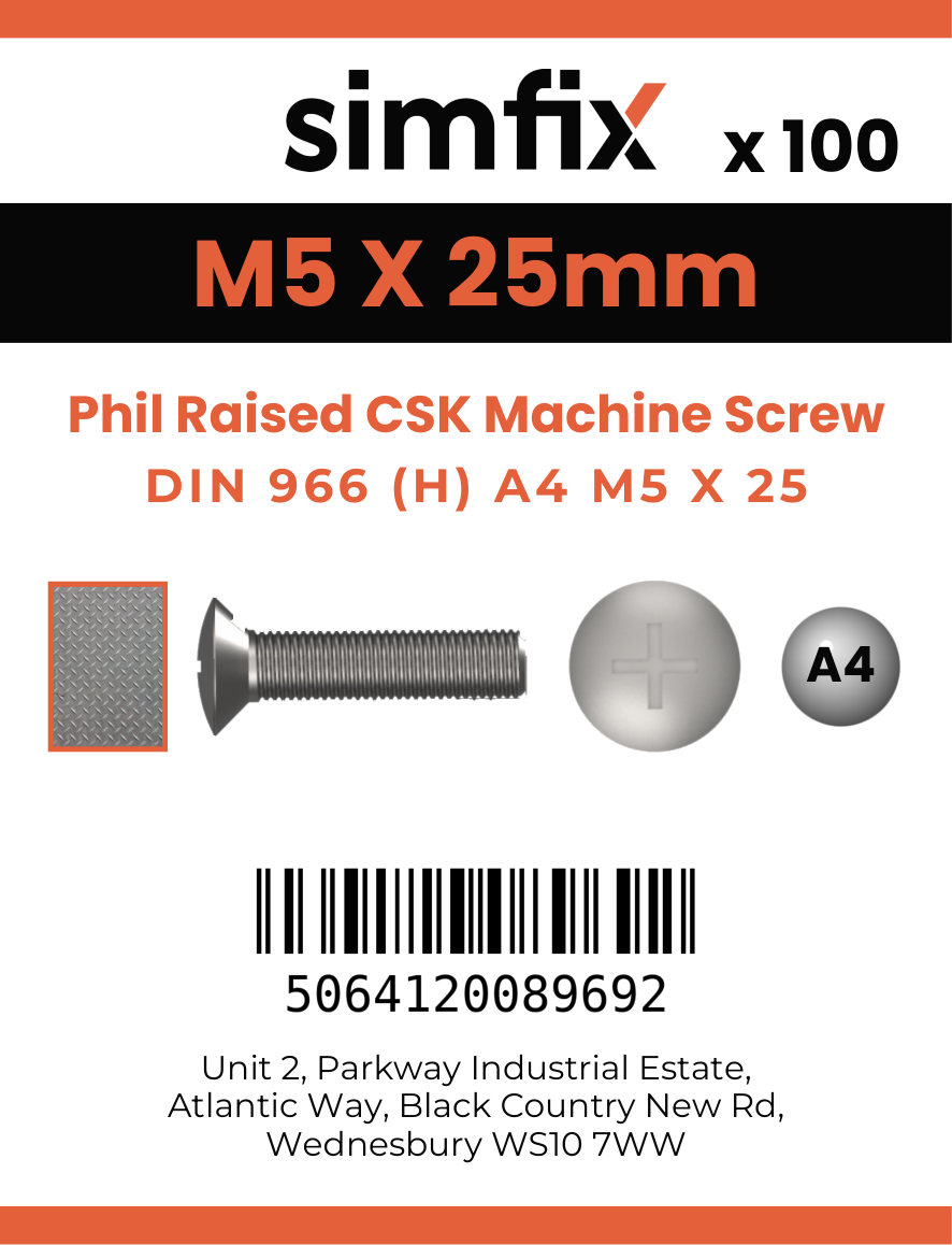 Simfix product label - 966A405025-T