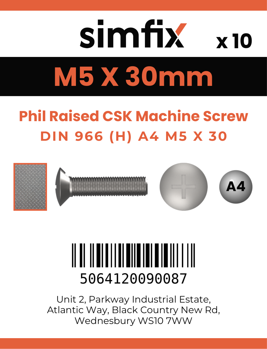 Simfix product label - 966A405030-D