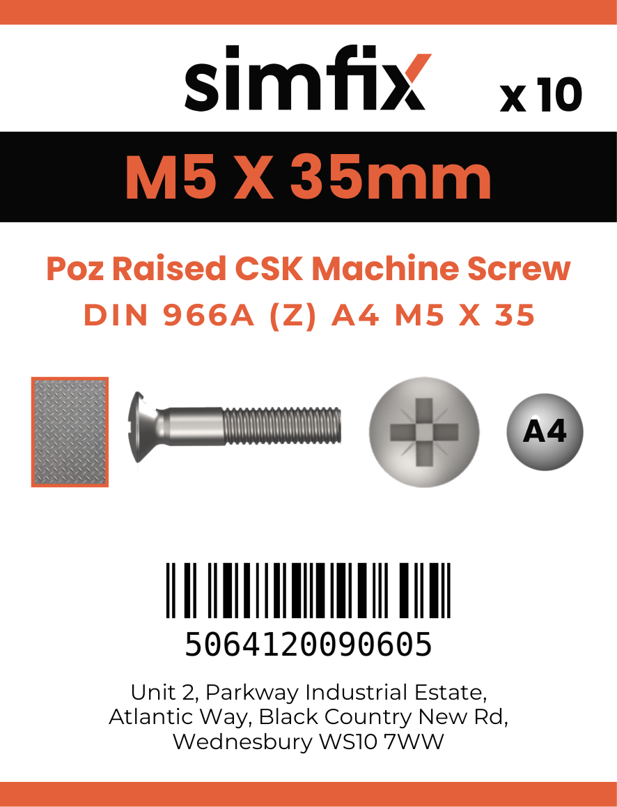 Simfix product label - 966A405035Z-D
