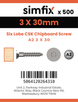 Simfix product label - FTTBA230030-T