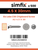 Simfix product label - FTTBA245030-T