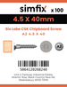 Simfix product label - FTTBA245040-D
