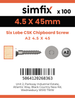 Simfix product label - FTTBA245045-D
