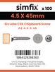 Simfix product label - FTTBA245045-D