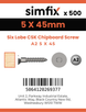 Simfix product label - FTTBA250045-T