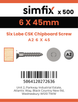 Simfix product label - FTTBA260045-T