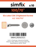 Simfix product label - FTTBA260100RCP-D