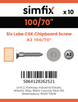 Simfix product label - FTTBA260100RCP-D