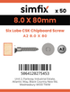 Simfix product label - FTTBA280080-T