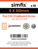 Simfix product label - FXTBA250110-D