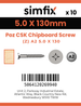 Simfix product label - FXTBA250130-D