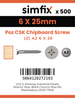 Simfix product label - FXTBA260025-T