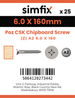 Simfix product label - FXTBA260160-D