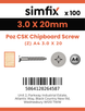 Simfix product label - FXTBA430020-D