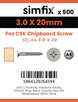 Simfix product label - FXTBA430020-T