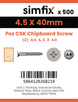 Simfix product label - FXTBA445040-T