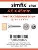 Simfix product label - FXTBA445045-D
