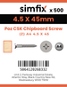 Simfix product label - FXTBA445045-T