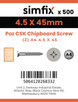 Simfix product label - FXTBA445045-T