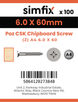 Simfix product label - FXTBA460060-D