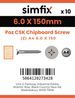 Simfix product label - FXTBA460150-D