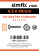 Simfix product label - KTA245040FT-T
