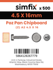 Simfix product label - KXTBA245016-T