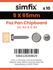 Simfix product label - KXTBA250065-D