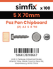 Simfix product label - KXTBA250070-D