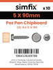 Simfix product label - KXTBA250090-D