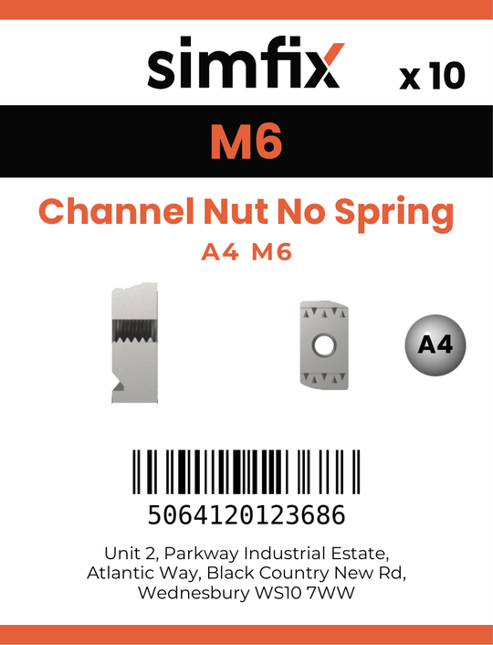 Simfix product label - NM06P-A4SS-D
