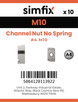 Simfix product label - NM10P-A4SS-D