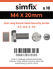 Simfix product label - SECF04020-D