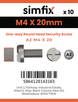 Simfix product label - SECF04020-D