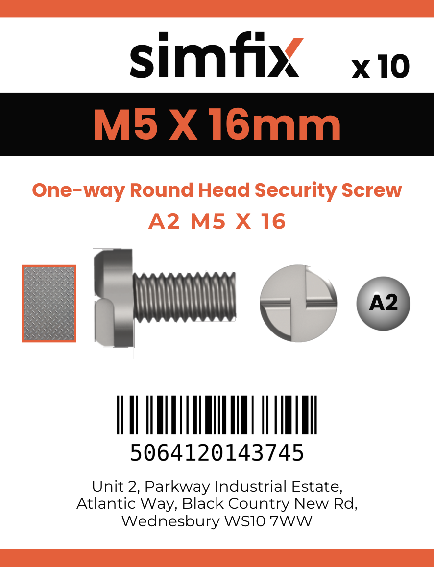 Simfix product label - SECF05016-D