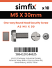 Simfix product label - SECF05030-D
