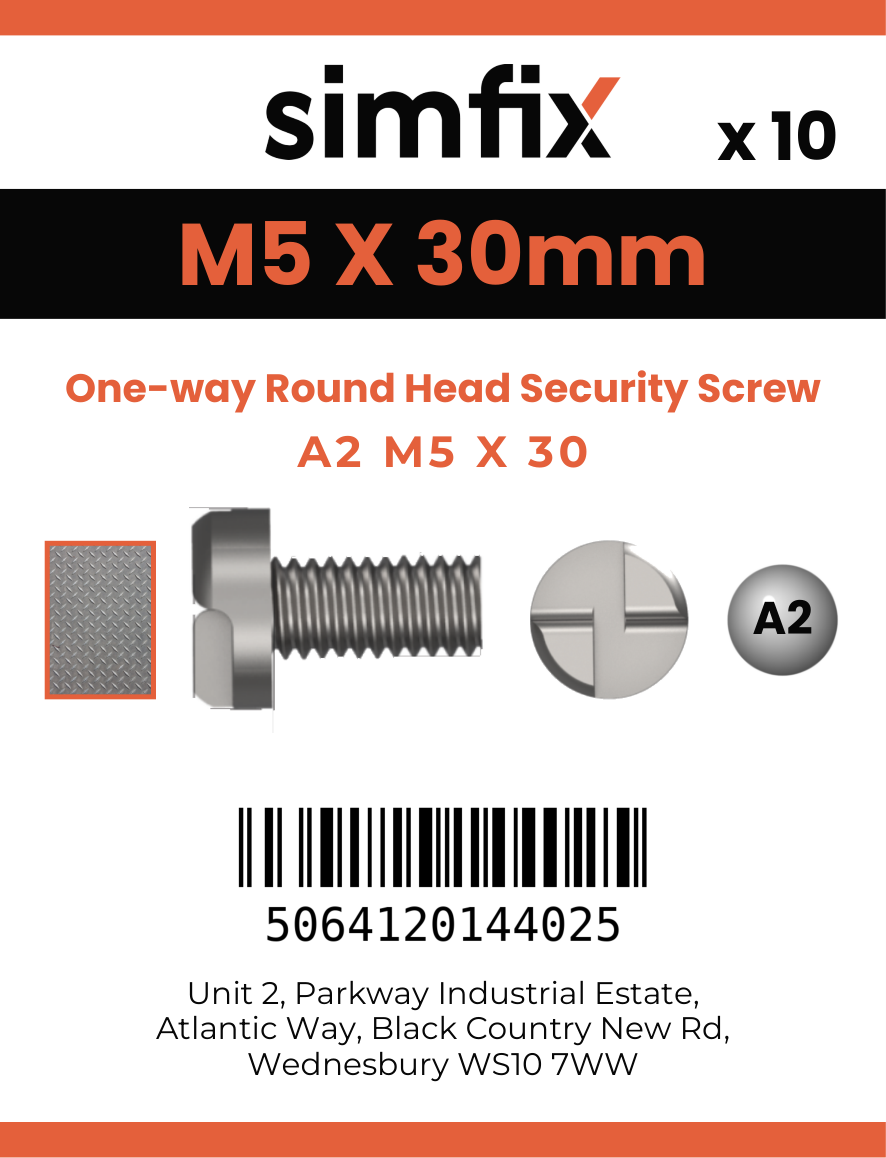 Simfix product label - SECF05030-D