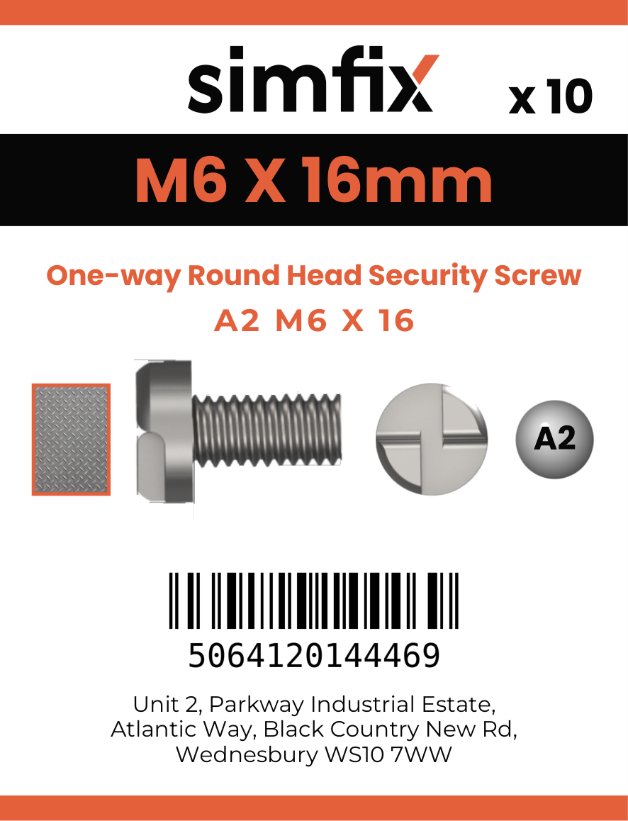 Simfix product label - SECF06016-D
