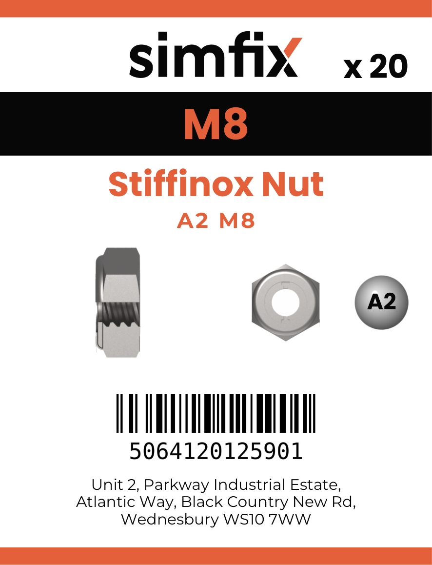 Simfix product label - STIFFA208-D