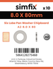 Simfix product label - WTA280080-D